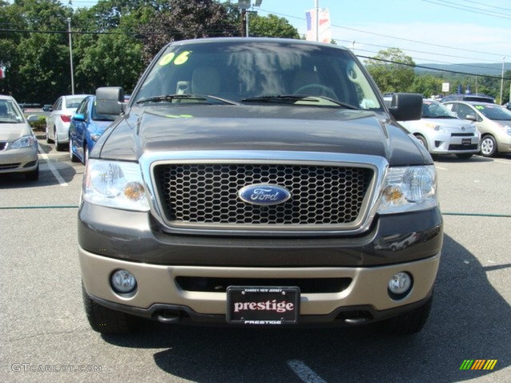 2006 F150 Lariat SuperCab 4x4 - Dark Stone Metallic / Tan photo #2