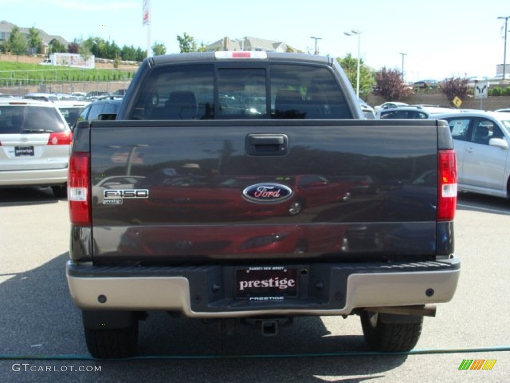 2006 F150 Lariat SuperCab 4x4 - Dark Stone Metallic / Tan photo #5