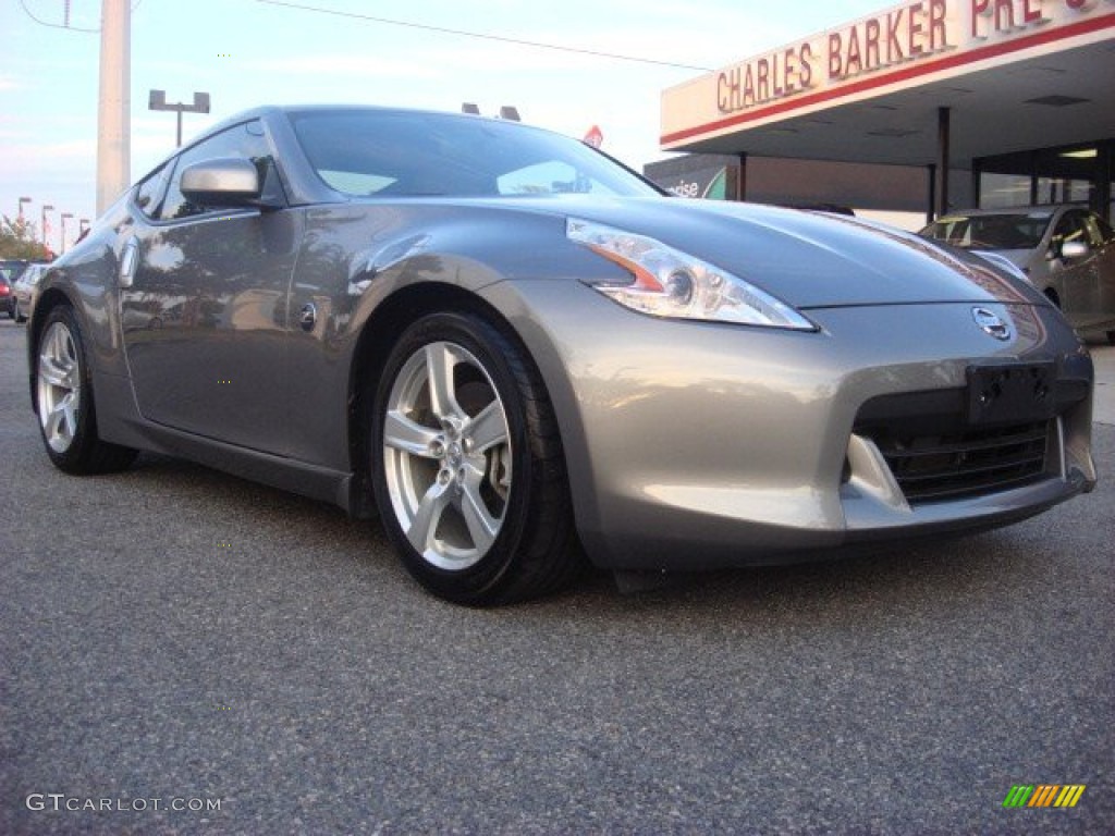 2010 370Z Touring Coupe - Platinum Graphite / Gray Leather photo #1