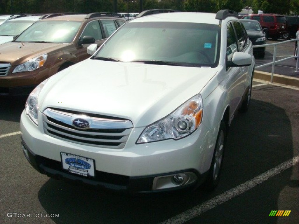 2011 Outback 2.5i Premium Wagon - Satin White Pearl / Warm Ivory photo #1