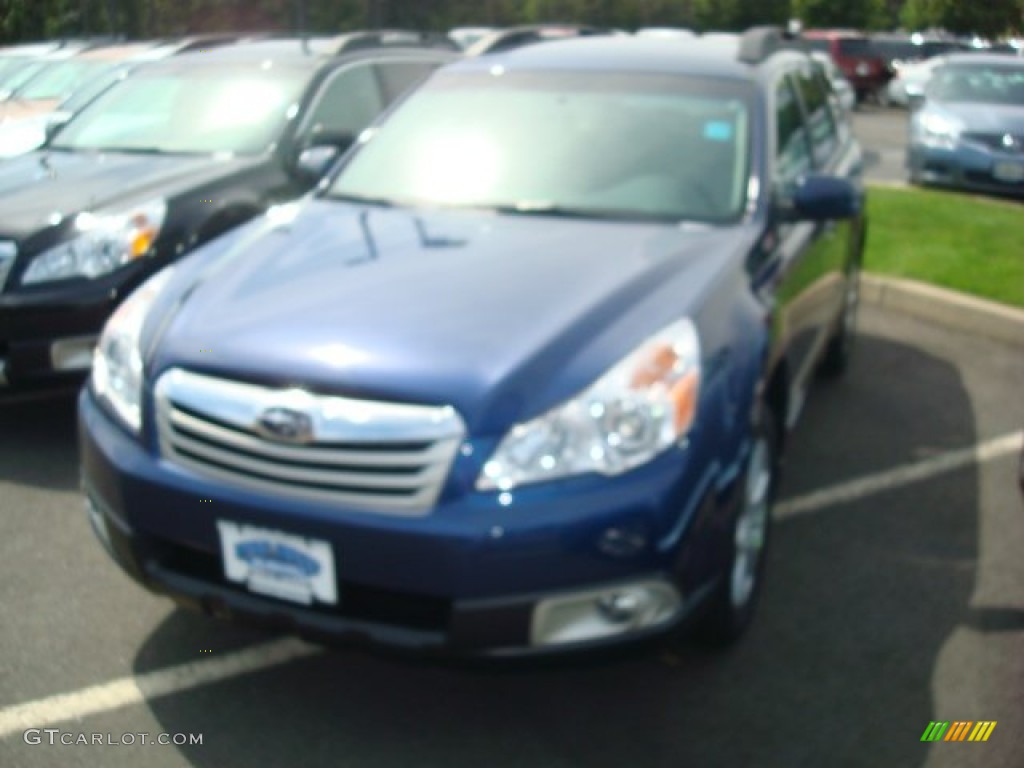 2011 Outback 2.5i Premium Wagon - Azurite Blue Pearl / Warm Ivory photo #1