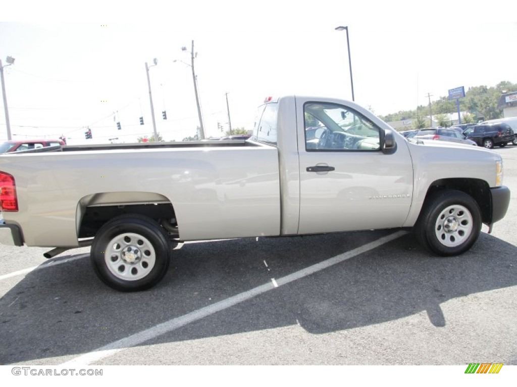 2008 Silverado 1500 Work Truck Regular Cab - Silver Birch Metallic / Dark Titanium photo #5