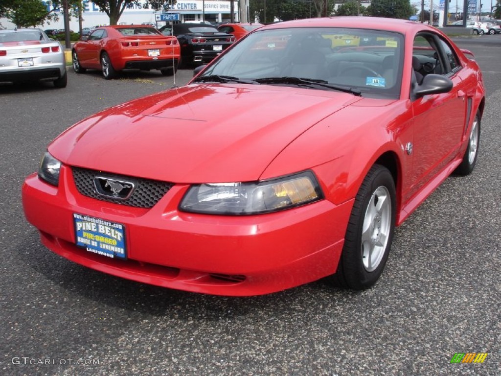 2004 Mustang V6 Coupe - Torch Red / Medium Graphite photo #1