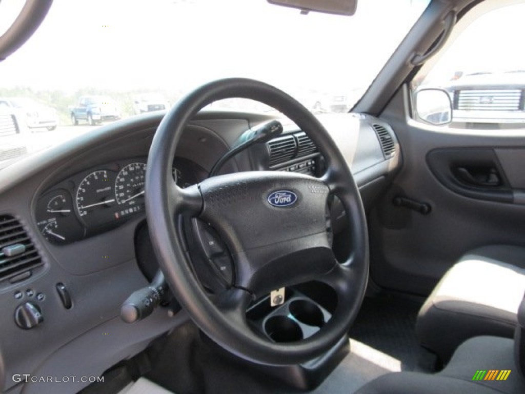2003 Ford Ranger Edge Regular Cab 4x4 Dark Graphite Steering Wheel Photo #53625854