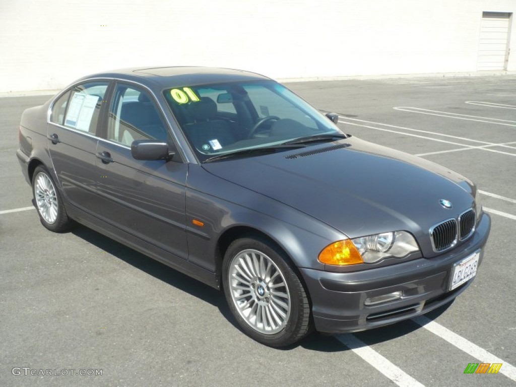 2001 3 Series 330i Sedan - Steel Grey Metallic / Sand photo #1