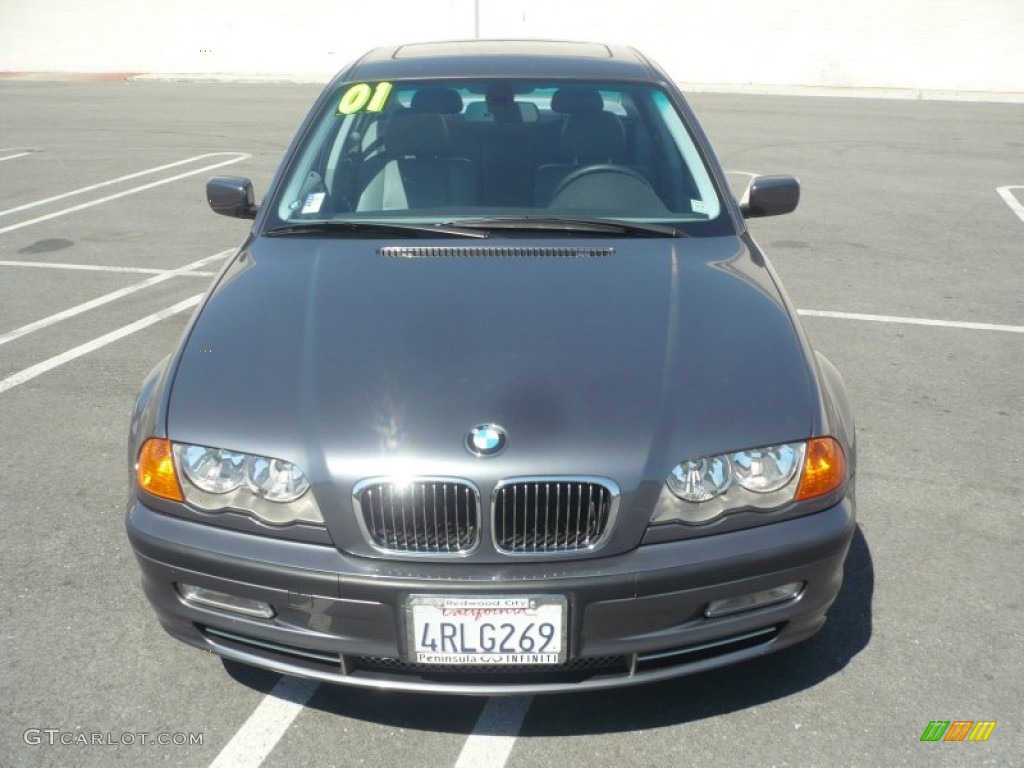 2001 3 Series 330i Sedan - Steel Grey Metallic / Sand photo #2