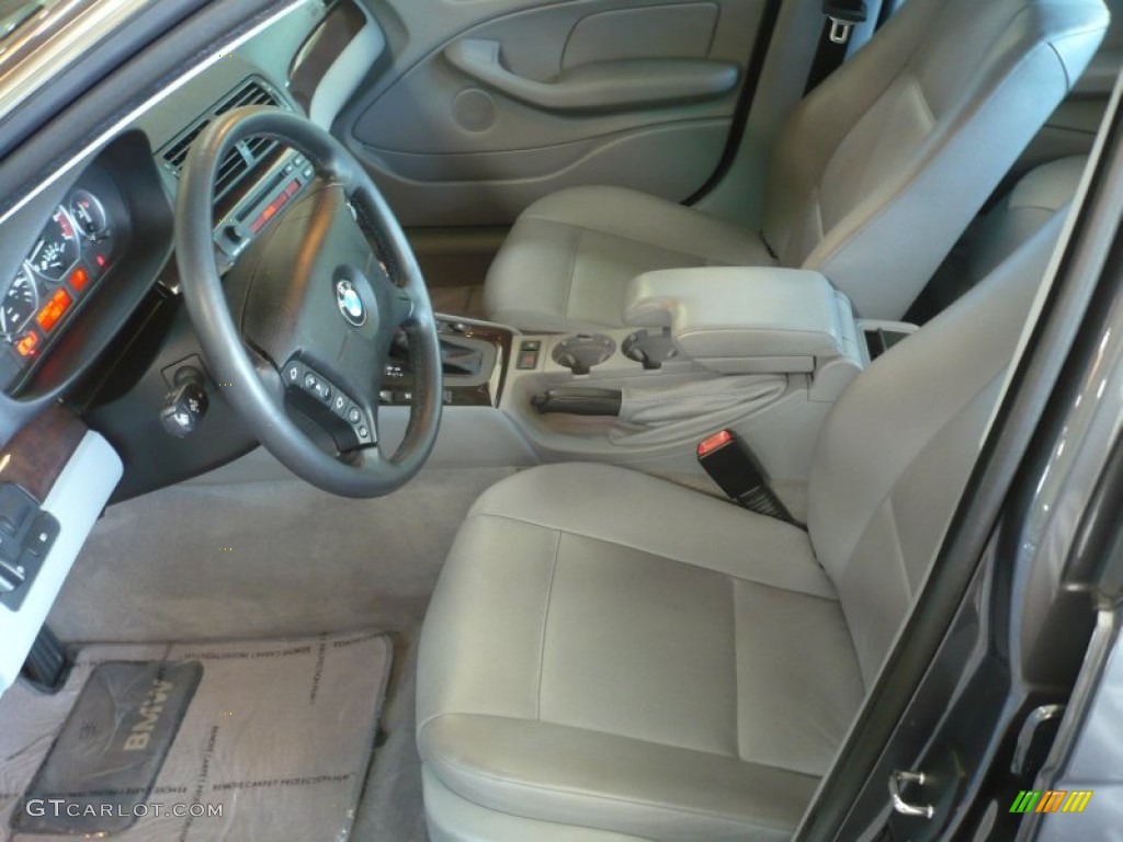 2001 3 Series 330i Sedan - Steel Grey Metallic / Sand photo #13