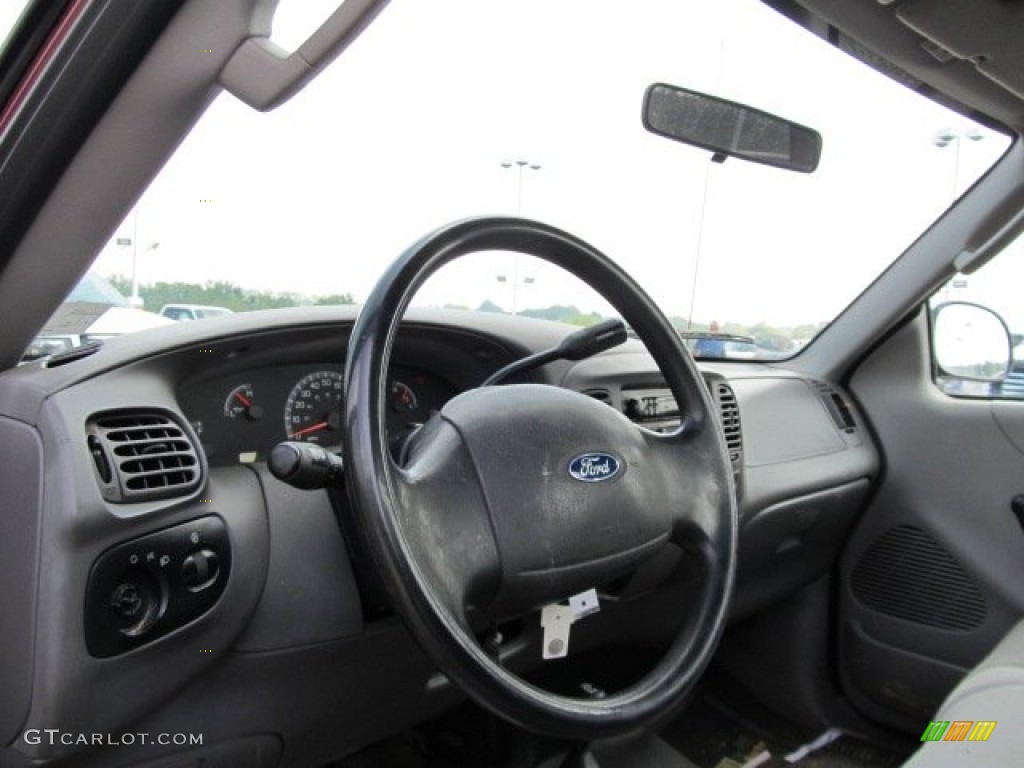 2003 Ford F150 XL Regular Cab 4x4 Medium Graphite Grey Steering Wheel Photo #53627315