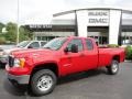 2011 Fire Red GMC Sierra 2500HD Work Truck Extended Cab 4x4  photo #1