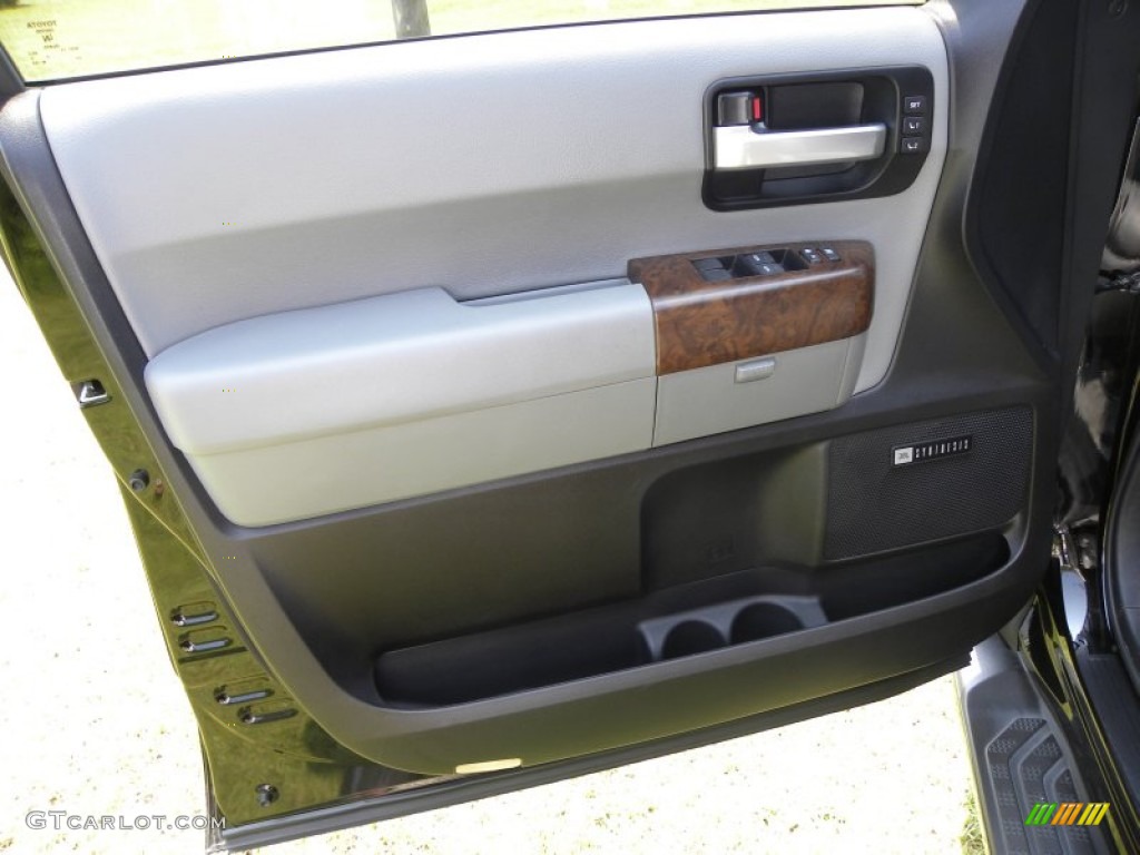 2010 Toyota Sequoia Platinum 4WD Graphite Door Panel Photo #53628645