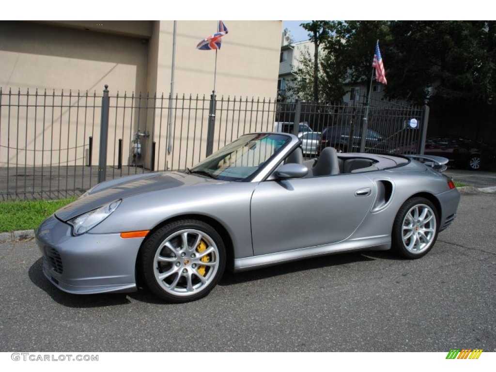 Arctic Silver Metallic 2005 Porsche 911 Turbo S Cabriolet Exterior Photo #53629326