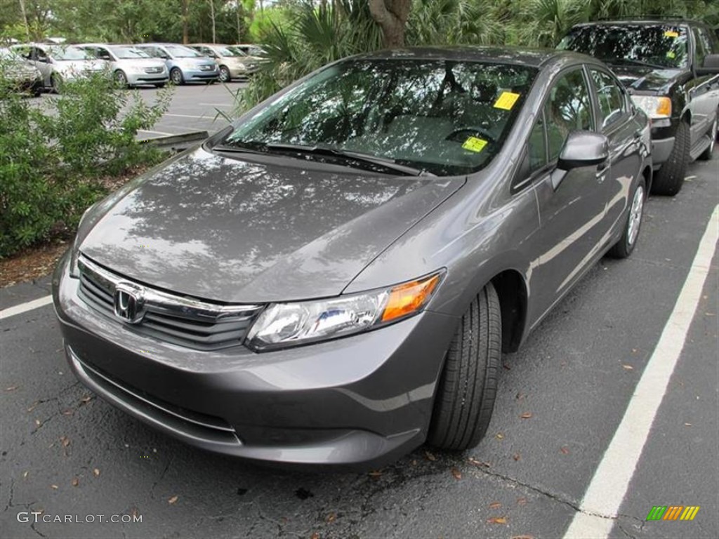 Polished Metal Metallic 2012 Honda Civic LX Sedan Exterior Photo #53631647