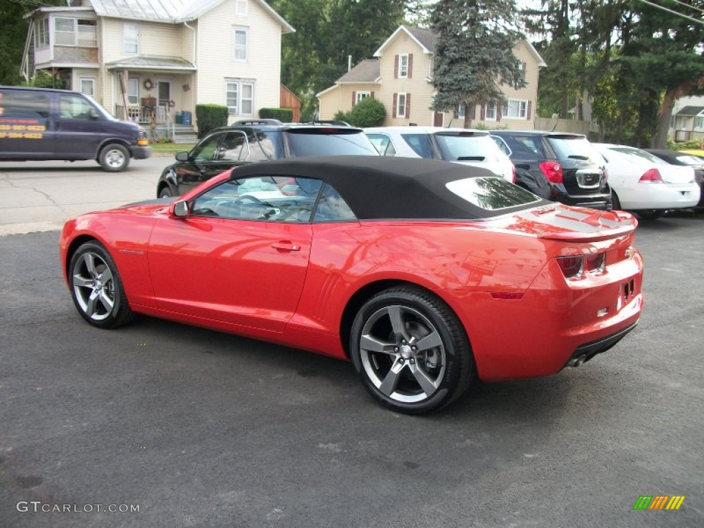 2012 Camaro LT/RS Convertible - Inferno Orange Metallic / Black photo #3