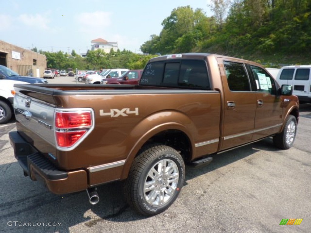 2011 F150 Platinum SuperCrew 4x4 - Golden Bronze Metallic / Sienna Brown/Black photo #2