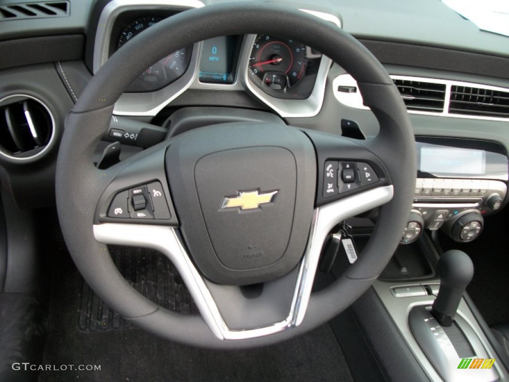 2012 Chevrolet Camaro LT/RS Convertible Black Steering Wheel Photo #53632266