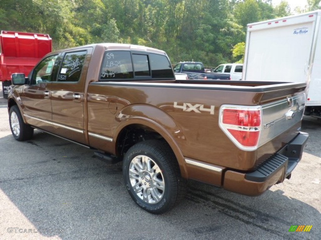 2011 F150 Platinum SuperCrew 4x4 - Golden Bronze Metallic / Sienna Brown/Black photo #4