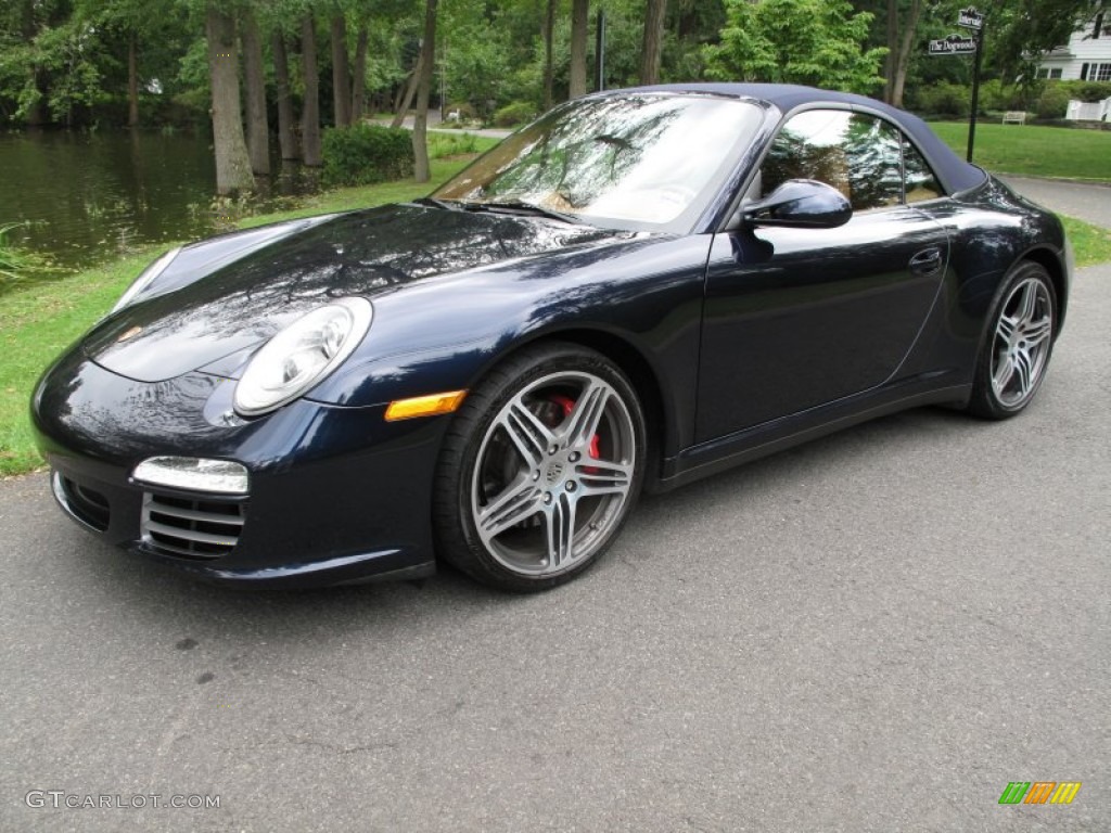 Midnight Blue Metallic 2009 Porsche 911 Carrera 4S Cabriolet Exterior Photo #53632691