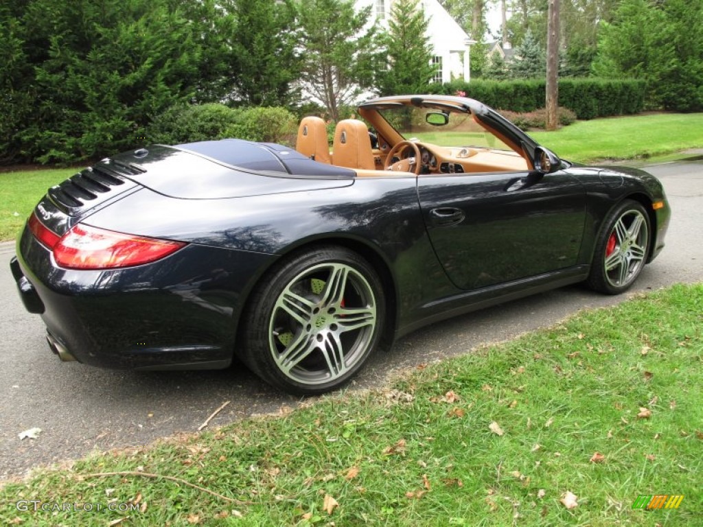 Midnight Blue Metallic 2009 Porsche 911 Carrera 4S Cabriolet Exterior Photo #53632774