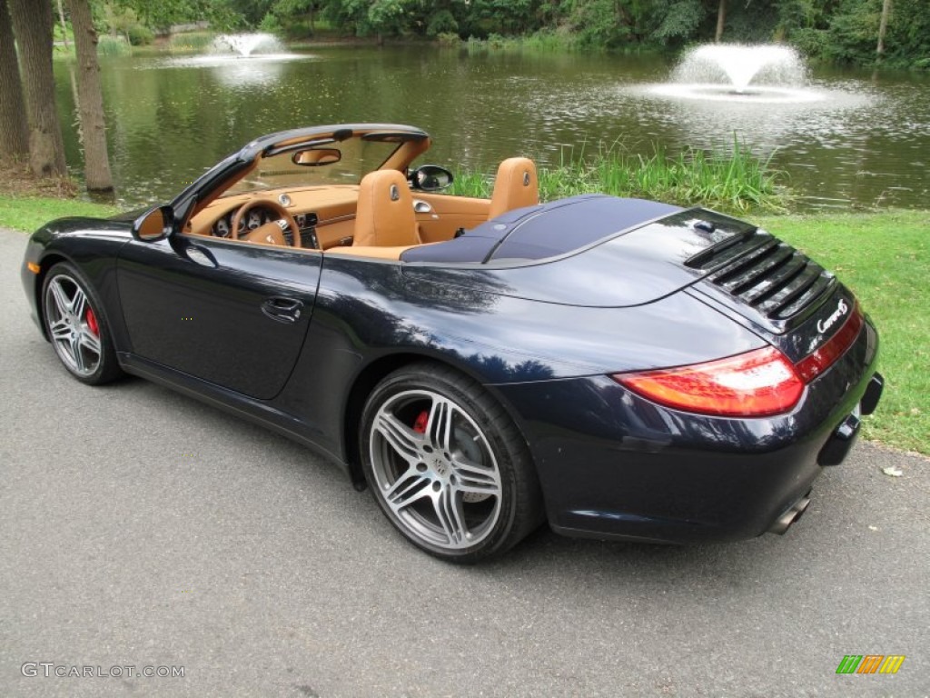 Midnight Blue Metallic 2009 Porsche 911 Carrera 4S Cabriolet Exterior Photo #53632805