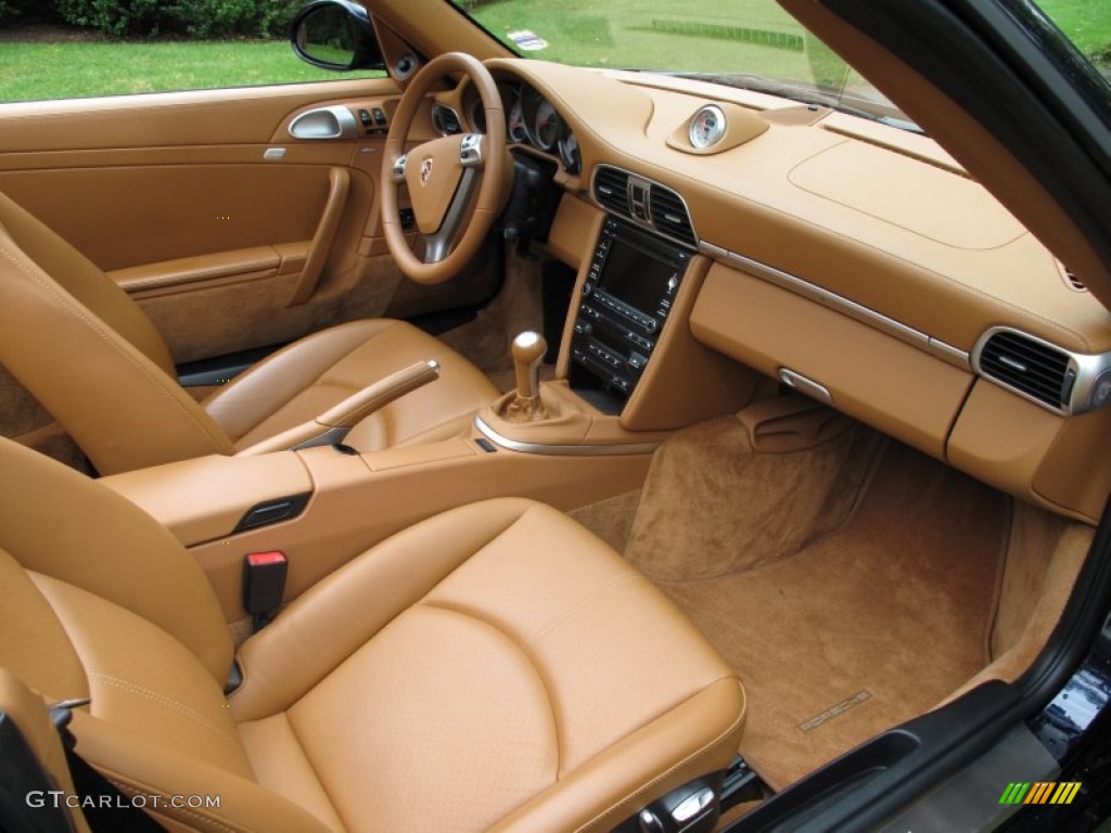 2009 Porsche 911 Carrera 4S Cabriolet Natural Brown Dashboard Photo #53632841