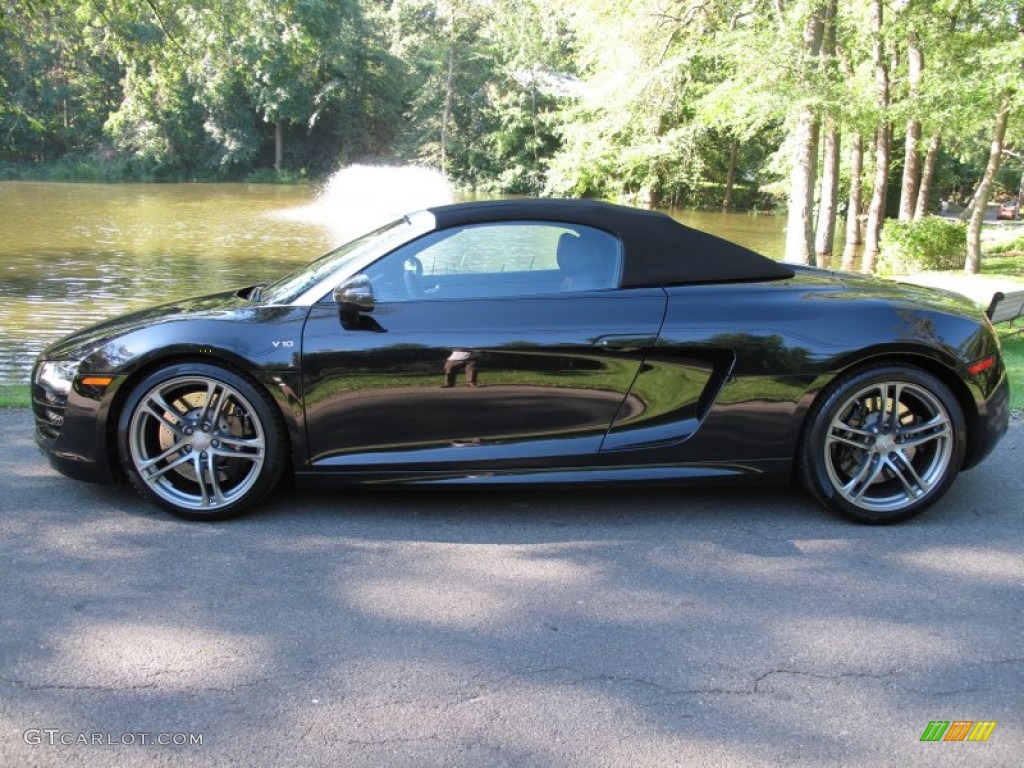 Phantom Black Pearl Effect 2011 Audi R8 Spyder 5.2 FSI quattro Exterior Photo #53632961