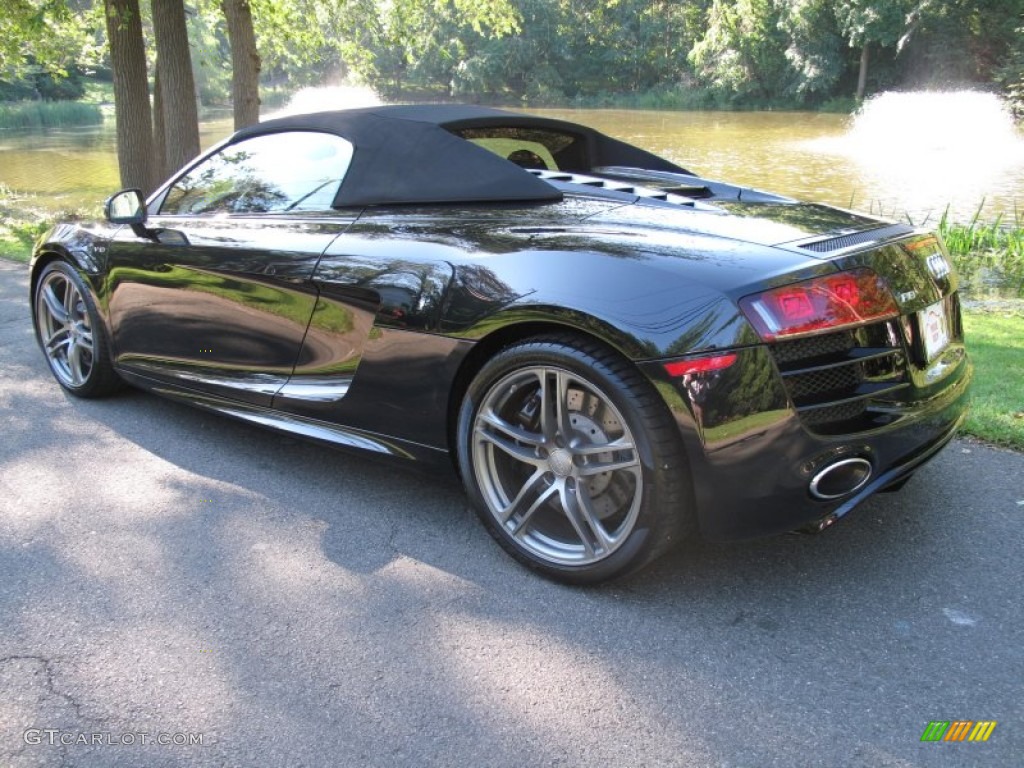Phantom Black Pearl Effect 2011 Audi R8 Spyder 5.2 FSI quattro Exterior Photo #53632973