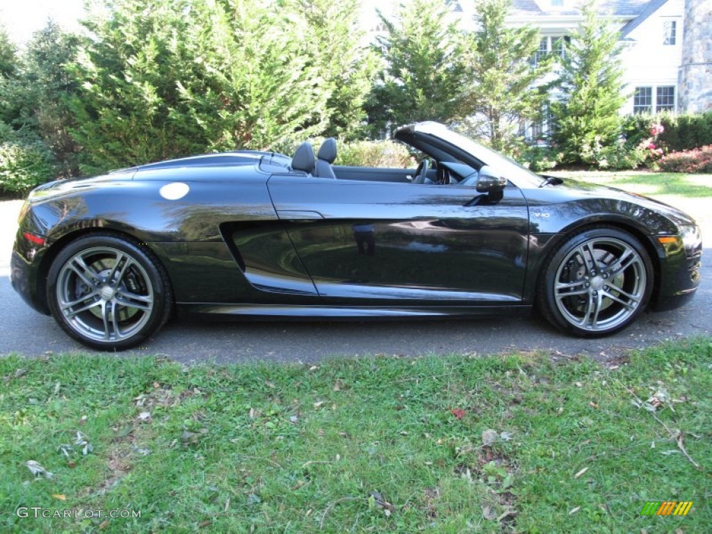 Phantom Black Pearl Effect 2011 Audi R8 Spyder 5.2 FSI quattro Exterior Photo #53633021