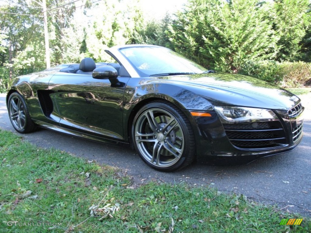 Phantom Black Pearl Effect 2011 Audi R8 Spyder 5.2 FSI quattro Exterior Photo #53633038