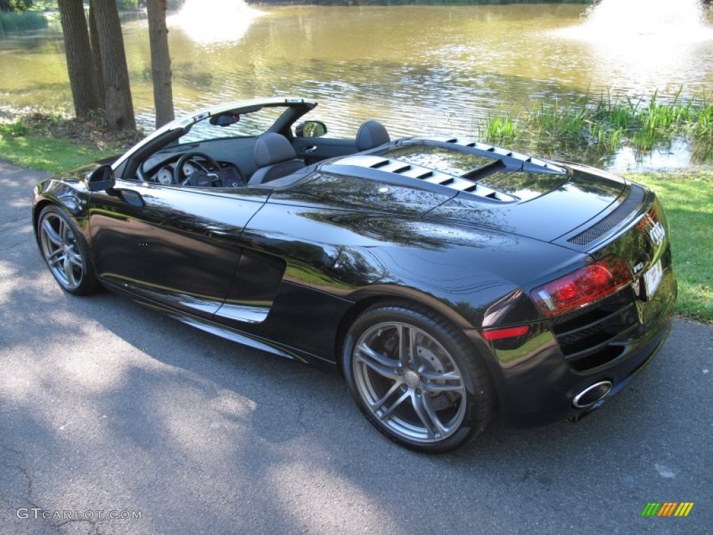 Phantom Black Pearl Effect 2011 Audi R8 Spyder 5.2 FSI quattro Exterior Photo #53633053