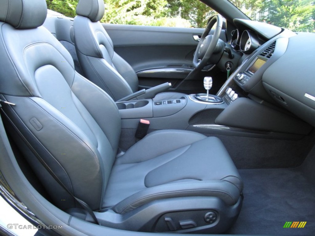 Black Fine Nappa Leather Interior 2011 Audi R8 Spyder 5.2 FSI quattro Photo #53633137