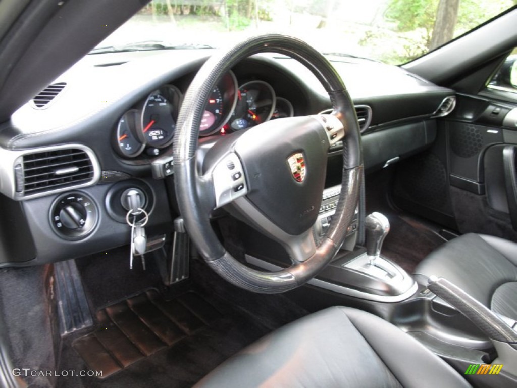 2007 Porsche 911 Carrera S Coupe Black Steering Wheel Photo #53633459
