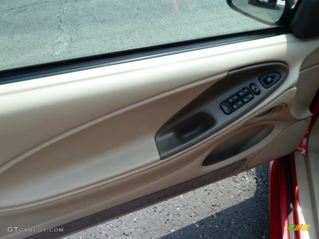 2001 Mustang Cobra Convertible - Laser Red Metallic / Medium Parchment photo #11