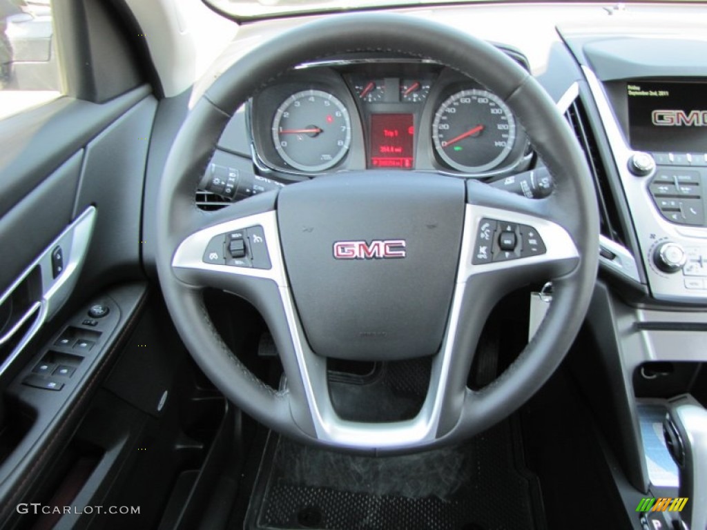 2012 GMC Terrain SLT Jet Black Steering Wheel Photo #53634785