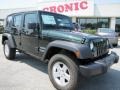 2012 Natural Green Pearl Jeep Wrangler Unlimited Sport S 4x4  photo #1