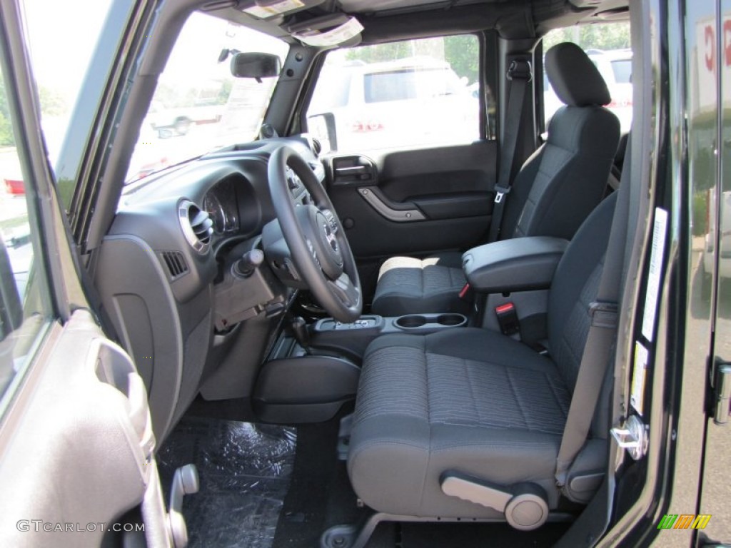 Black Interior 2012 Jeep Wrangler Unlimited Sport S 4x4 Photo #53634944