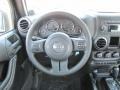 Black 2012 Jeep Wrangler Unlimited Sport S 4x4 Steering Wheel