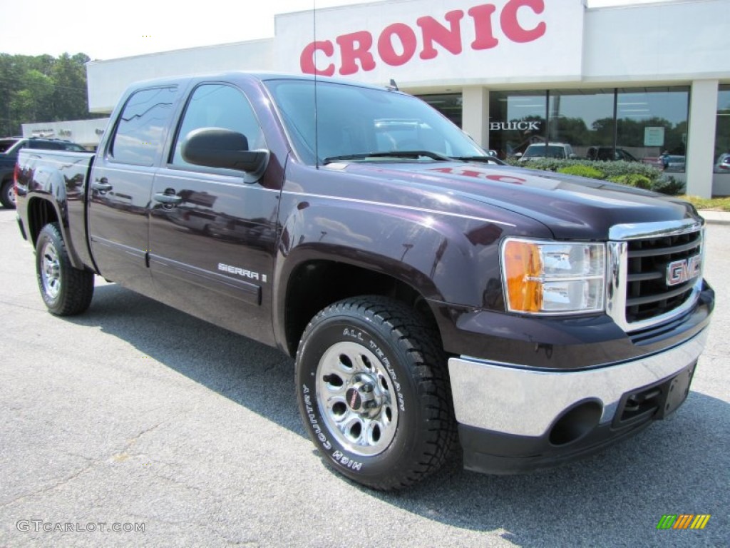 2008 Sierra 1500 SL Crew Cab 4x4 - Dark Crimson Metallic / Dark Titanium photo #1