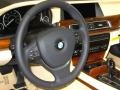 2012 BMW 7 Series Champagne Interior Steering Wheel Photo