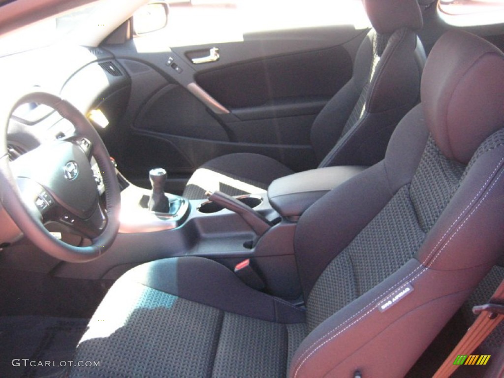 Black Cloth Interior 2012 Hyundai Genesis Coupe 2.0T Photo #53636054