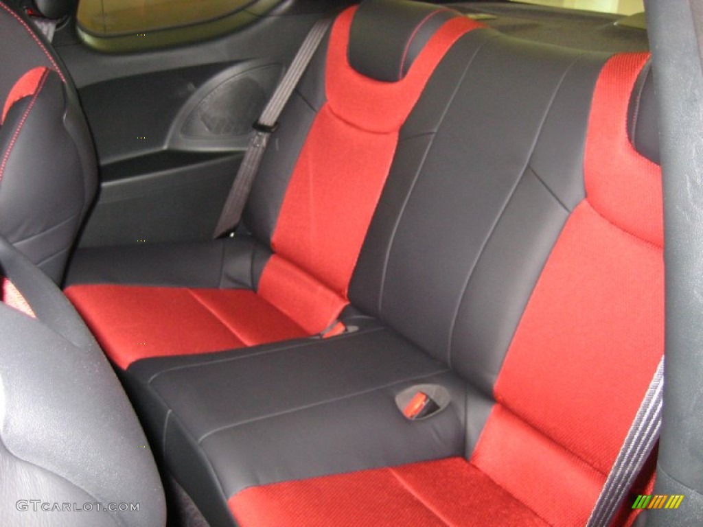 Black Leather/Red Cloth Interior 2012 Hyundai Genesis Coupe 2.0T R-Spec Photo #53636102