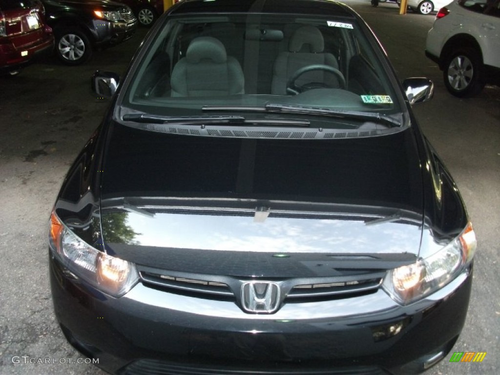 2008 Civic LX Coupe - Nighthawk Black Pearl / Gray photo #2