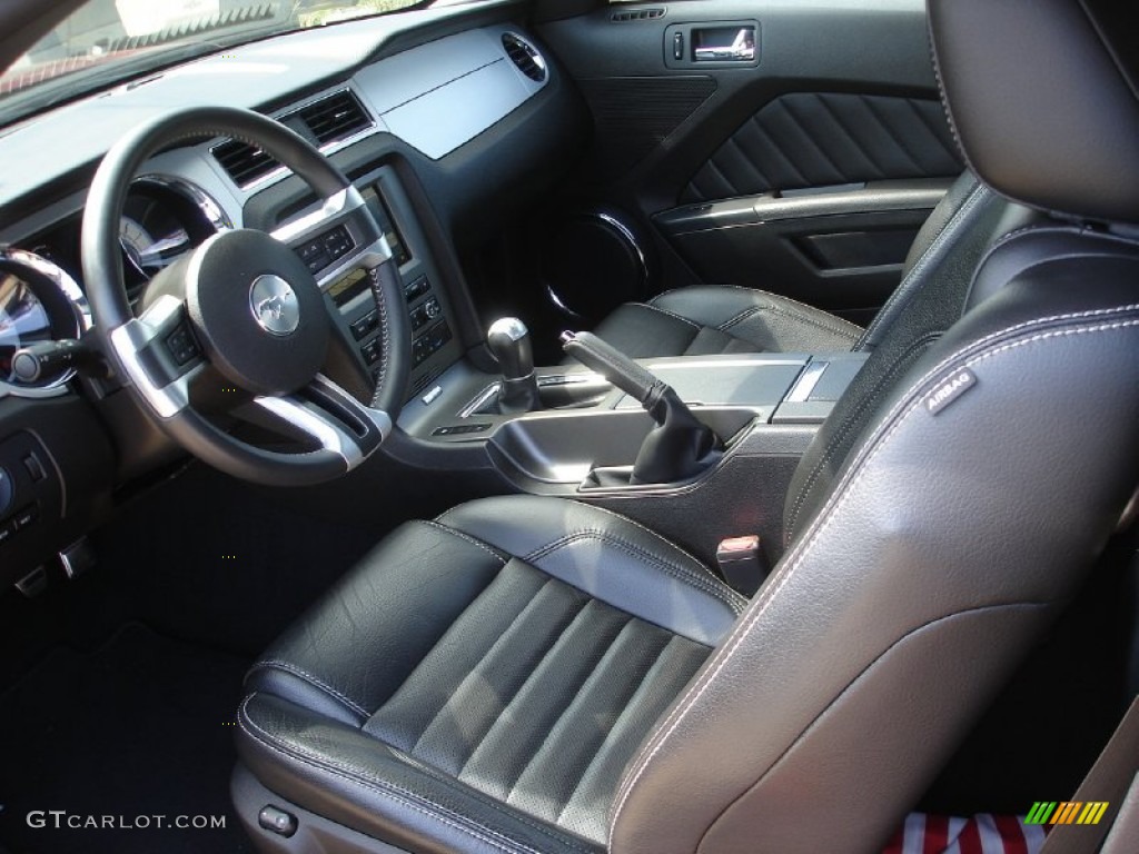 Charcoal Black Interior 2010 Ford Mustang GT Premium Coupe Photo #53638125