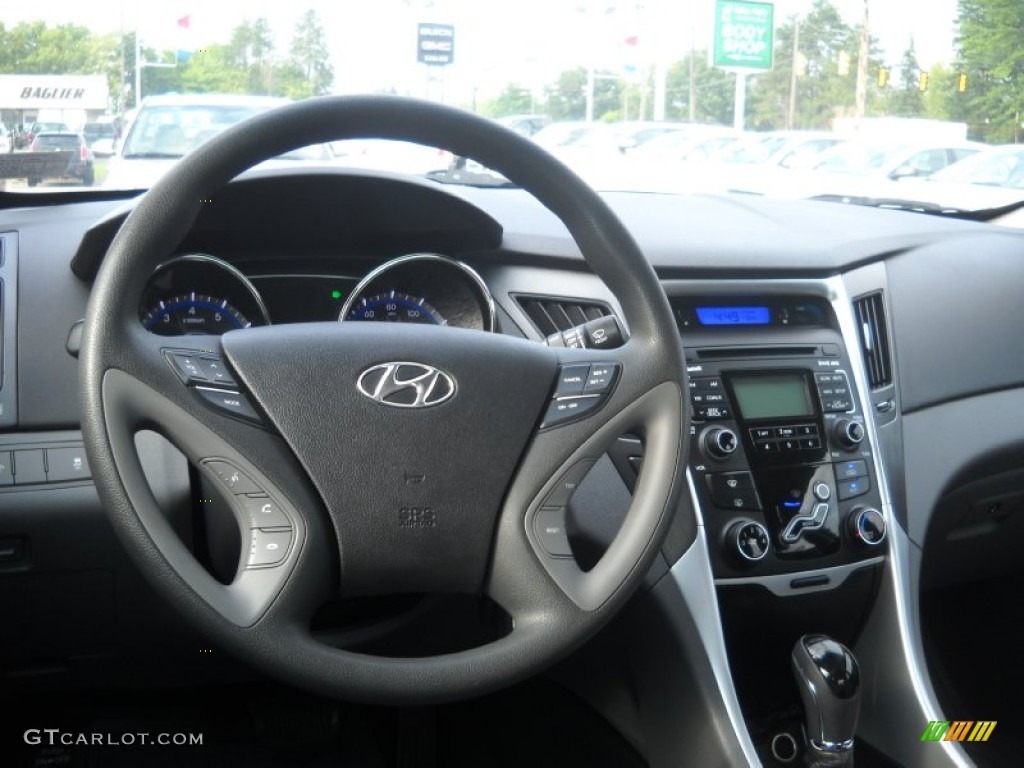 2011 Hyundai Sonata GLS Gray Steering Wheel Photo #53639151