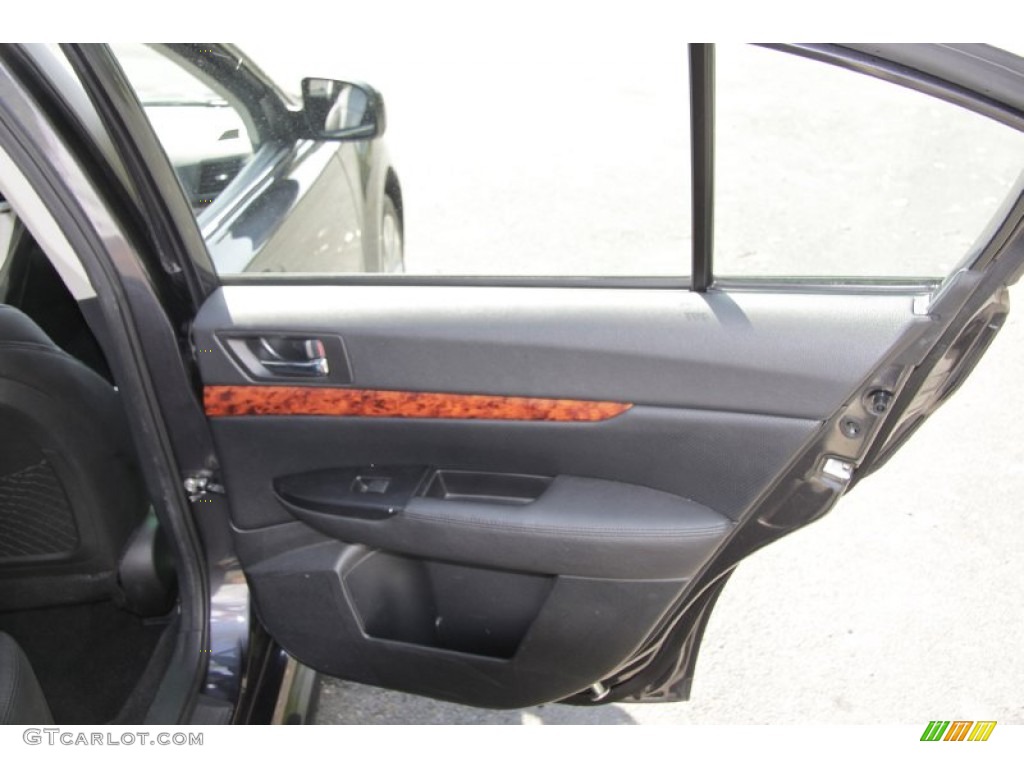 2010 Subaru Legacy 2.5i Limited Sedan Off Black Door Panel Photo #53640463