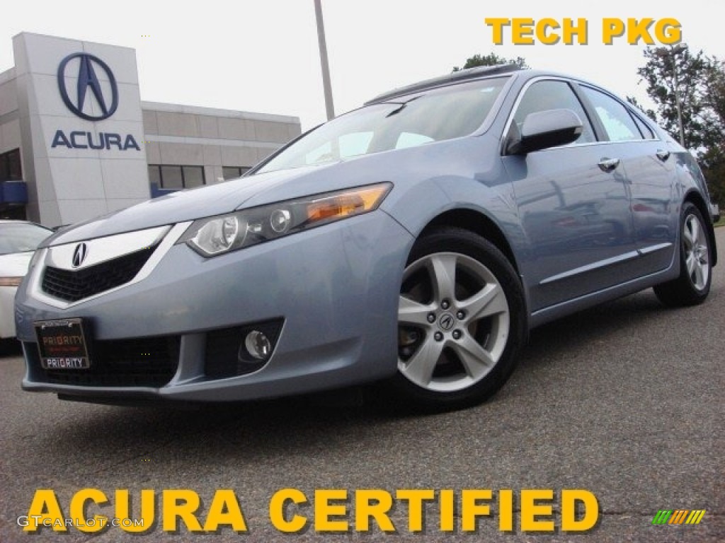 2009 TSX Sedan - Glacier Blue Metallic / Taupe photo #1