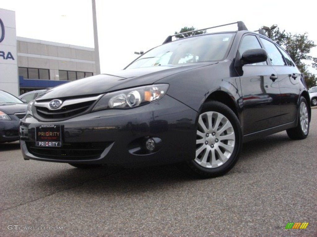 2011 Impreza 2.5i Premium Wagon - Dark Gray Metallic / Carbon Black photo #1