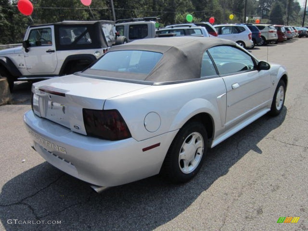 1999 Mustang V6 Convertible - Silver Metallic / Dark Charcoal photo #5