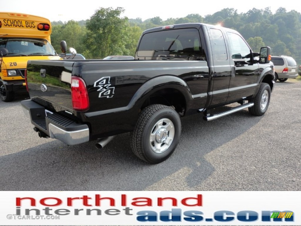 2012 F250 Super Duty XLT SuperCab 4x4 - Black / Steel photo #8