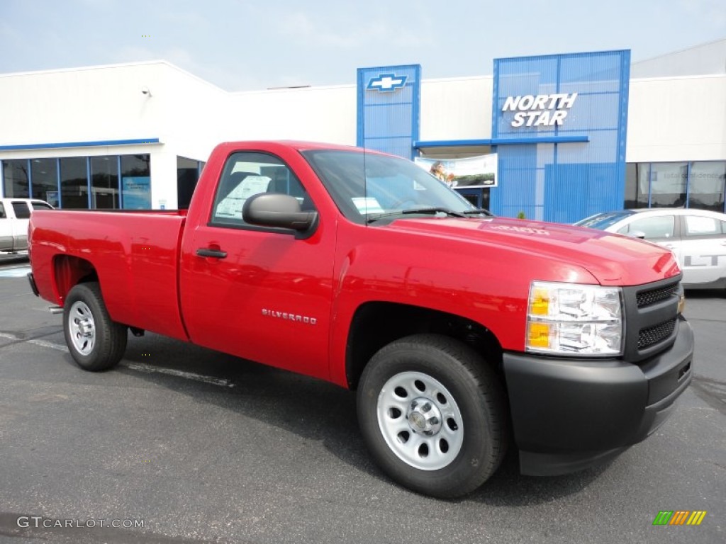 2011 Silverado 1500 Regular Cab - Victory Red / Dark Titanium photo #1