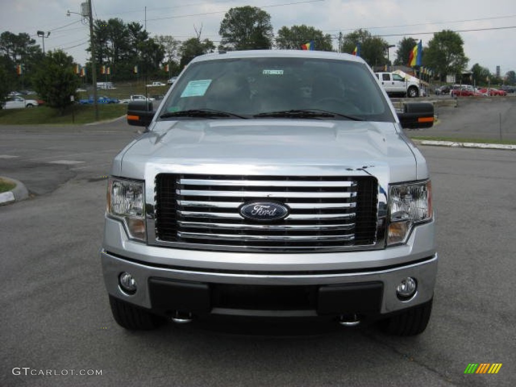 2011 F150 XLT SuperCab 4x4 - Ingot Silver Metallic / Steel Gray photo #3